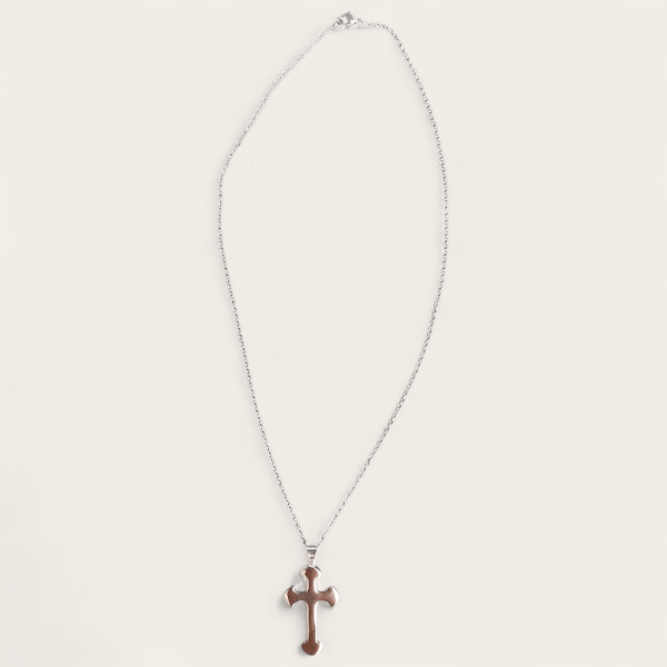 Silver Cross Pendant Necklace