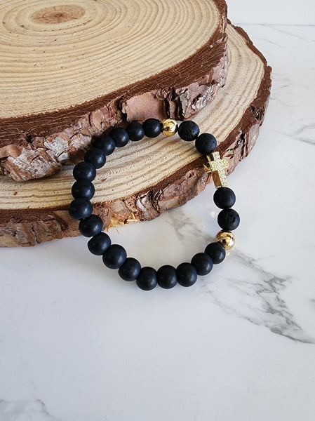 Lavastone Cross Bracelet