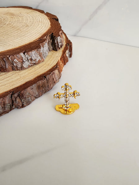 Small Gold Cross Stand