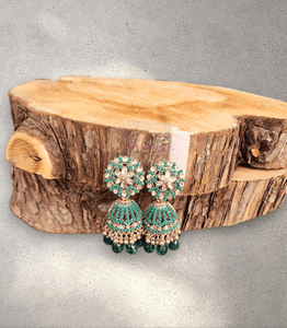 Green Jhumka (Earring) - Design 4