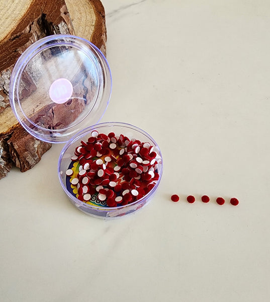 Dark Red Bindis (Dots) Size 00