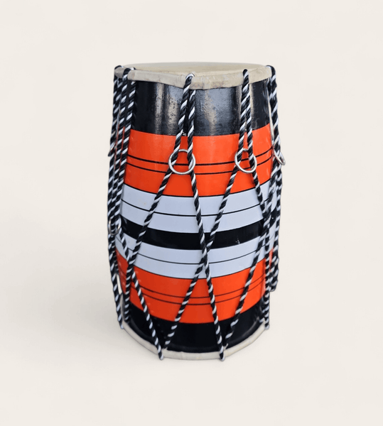 White, Black and Orange Dholak