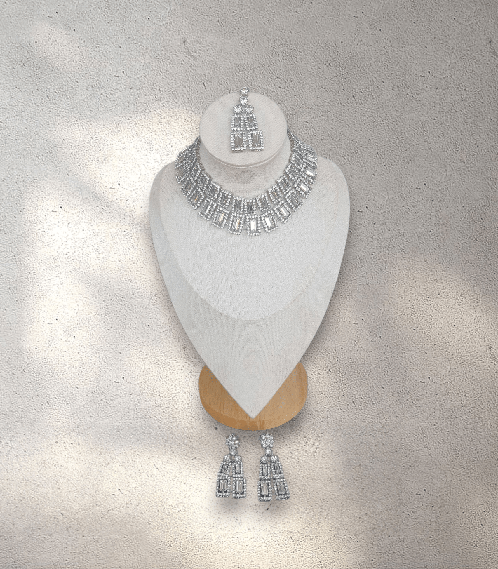 Diamante Necklace Jewellery Set