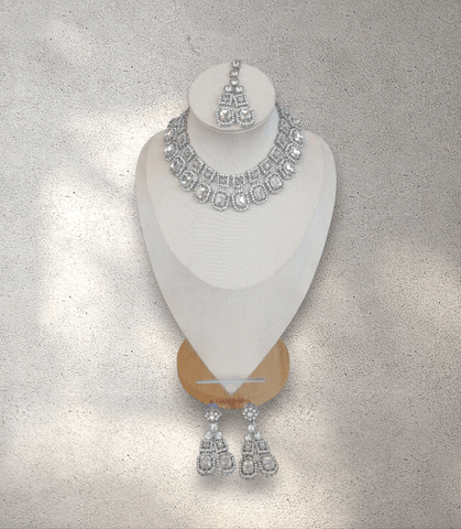 Diamante Necklace Jewellery Set - Design 2