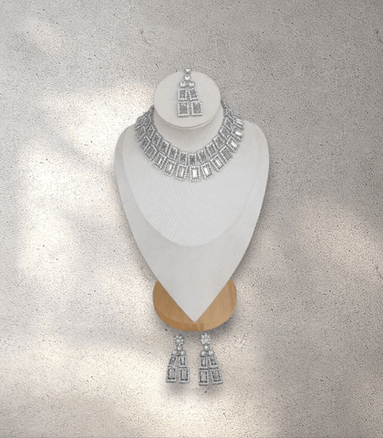 Diamante Necklace Jewellery Set