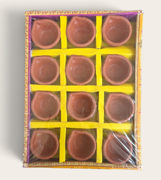 Clay Diya with Box (Pack of 12)
