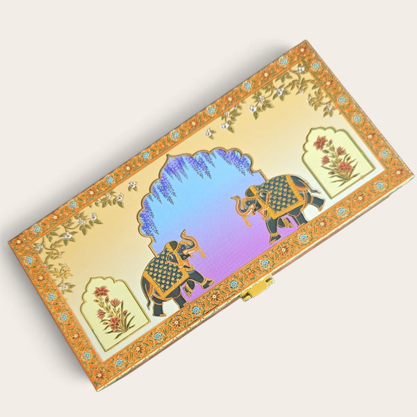 Elephant Design Wooden Box