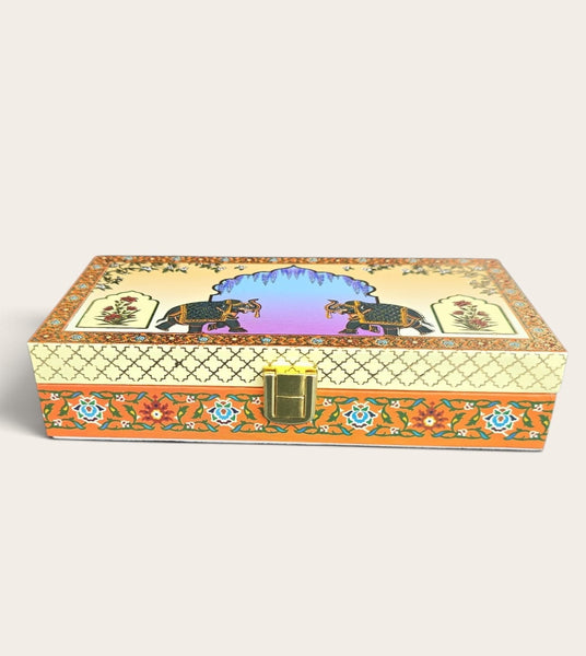 Elephant Design Wooden Box