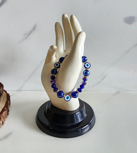 Blue and Purple Evil Eye Bracelet