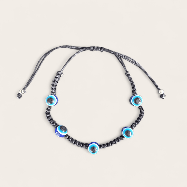 Black Evil Eye Adjustable String