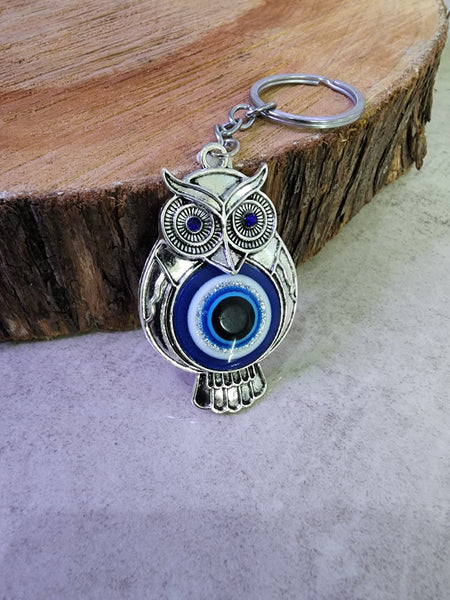 Owl Evil Eye Keyring