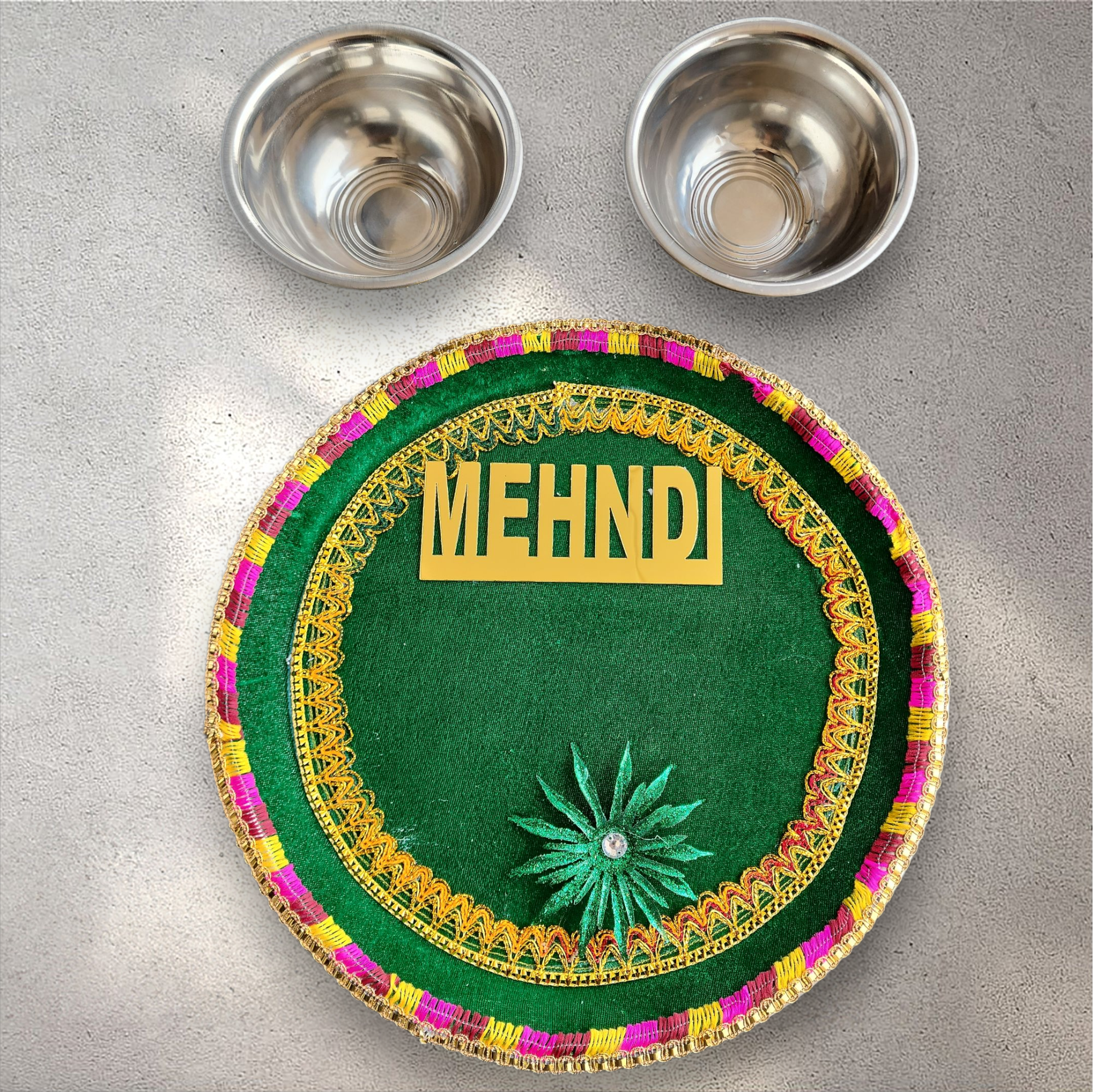 Mehndi Tray with Bowls