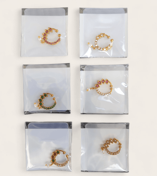 Diamond Clip-On Nose Ring/Cuff