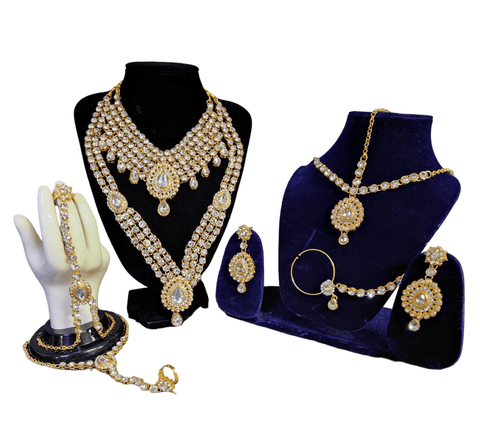 Gold and Silver Full Bridal Jewellery Set