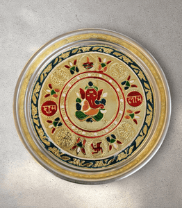 Ganesha Stainless Steel Meena Pooja Tray