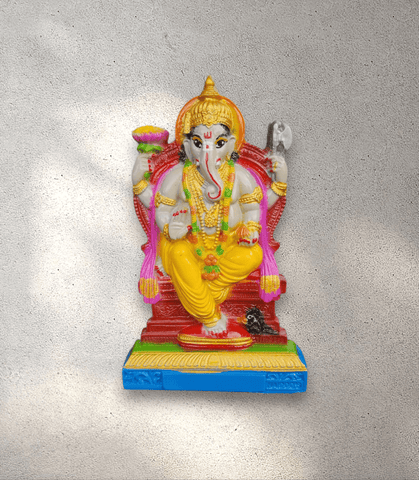 Ganesha Cast Marble Murthi (Flat back)