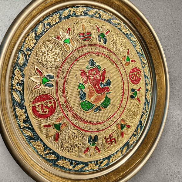 Ganesha Stainless Steel Meena Pooja Tray