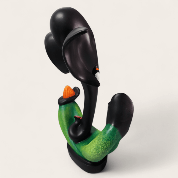 Green and Black Ganesha Murthi