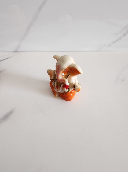 Small Orange Ganesha Murthi