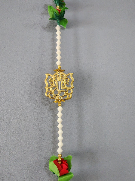 Ganesha and Bell Garland with Beads