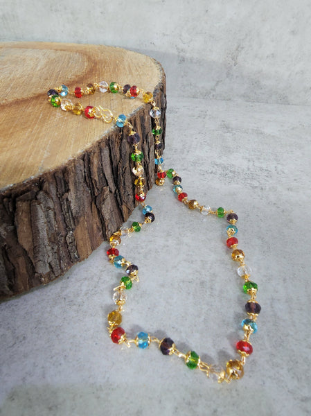 Glass Bead 9 Planet Necklace