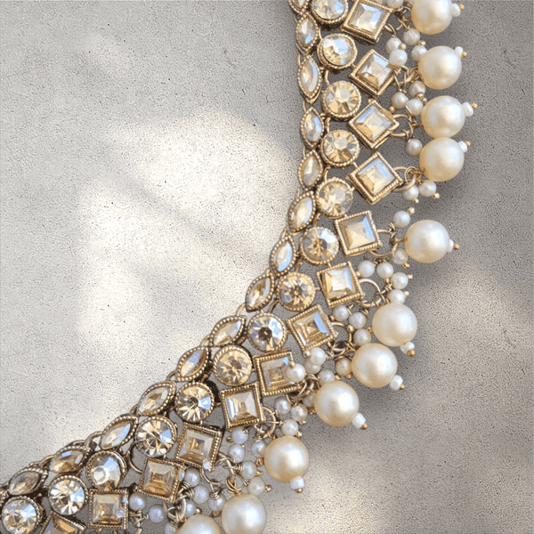 Gold Pearl Soft Jewellery Set - Style 3