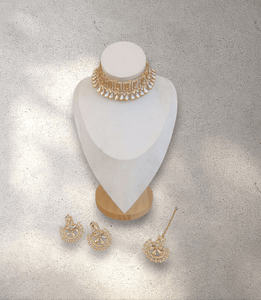 Gold Choker Jewellery Set