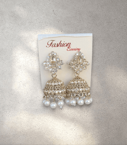 Gold Pearl Jhumka