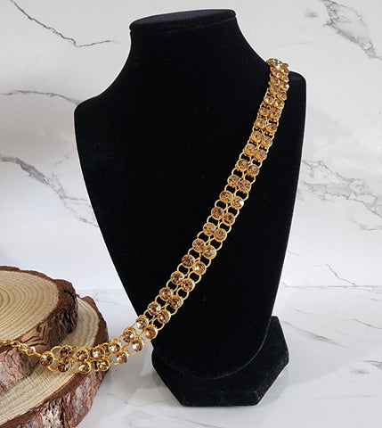 Double Line Gold Sari Belt