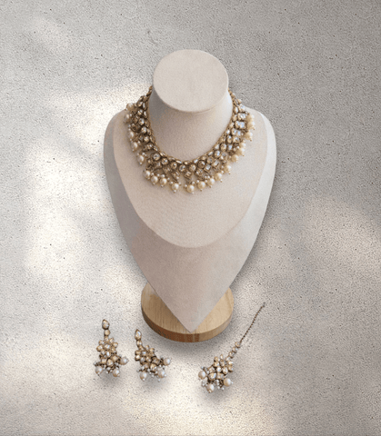 Gold Pearl Soft Jewellery Set - Style 3