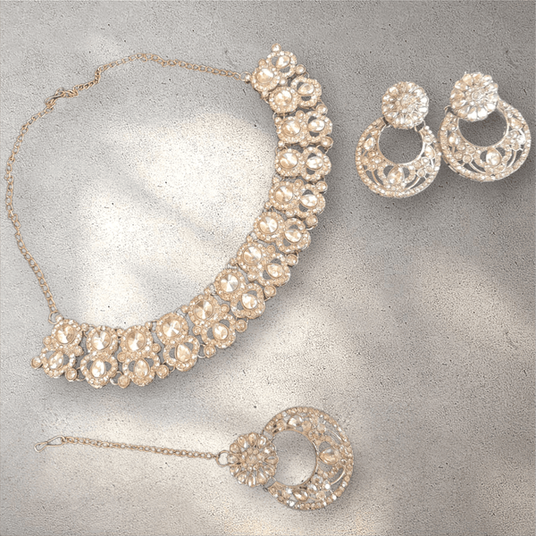 Gold Necklace Jewellery Set