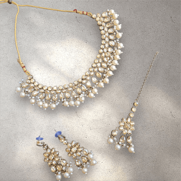 Gold Pearl Soft Jewellery Set - Style 2