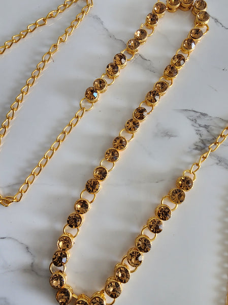 Single Line Gold Sari Belt