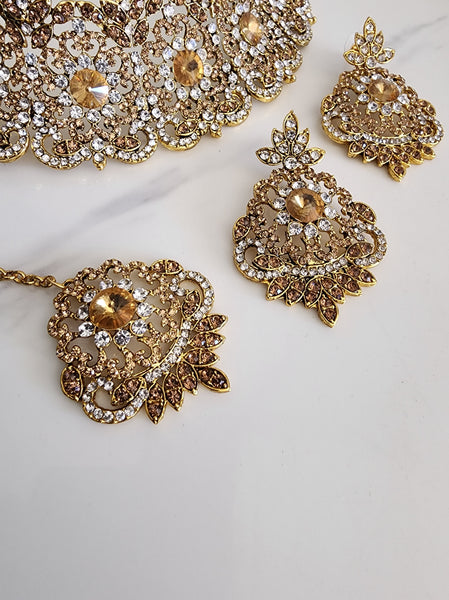 Gold and Silver Jewellery Choker Set