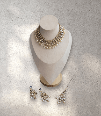 Gold Pearl Soft Jewellery Set - Style 1