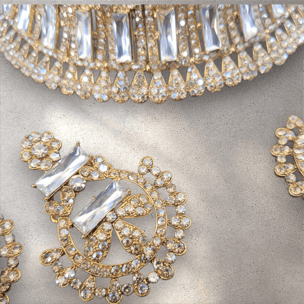 Gold Choker Jewellery Set - Style 2