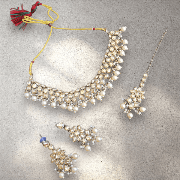 Gold Pearl Soft Jewellery Set - Style 3