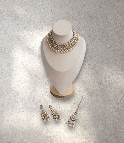 Gold Pearl Soft Jewellery Set - Style 2