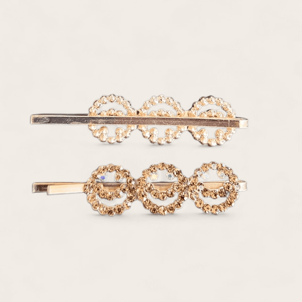 Rhinestone Hair Clips/ Slides (Set of 2)