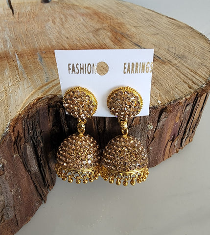 Gold and Bronze Jhumka (Earring) - Design 3