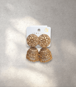 Gold and Bronze Jhumka (Earring) - Design 3