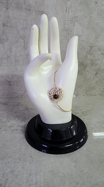 Gold Lotus Hand Chain