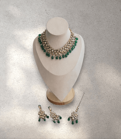 Green and Gold Soft Jewellery Set - Design 3