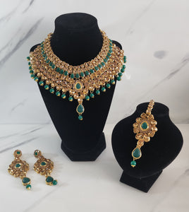 Green and Gold Soft Jewellery Set