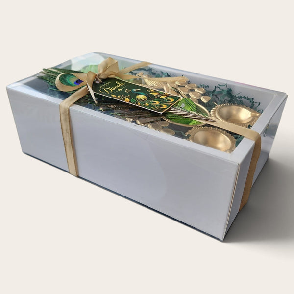 Emerald Peacock and Lotus Diwali Gift Set