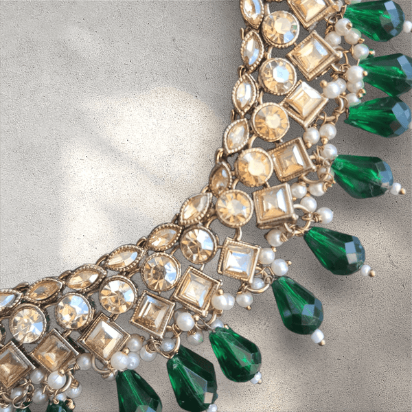 Green and Gold Soft Jewellery Set - Design 3
