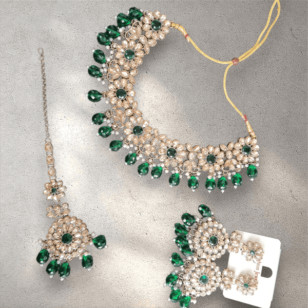 Green and Gold Soft Jewellery Set - Design 2