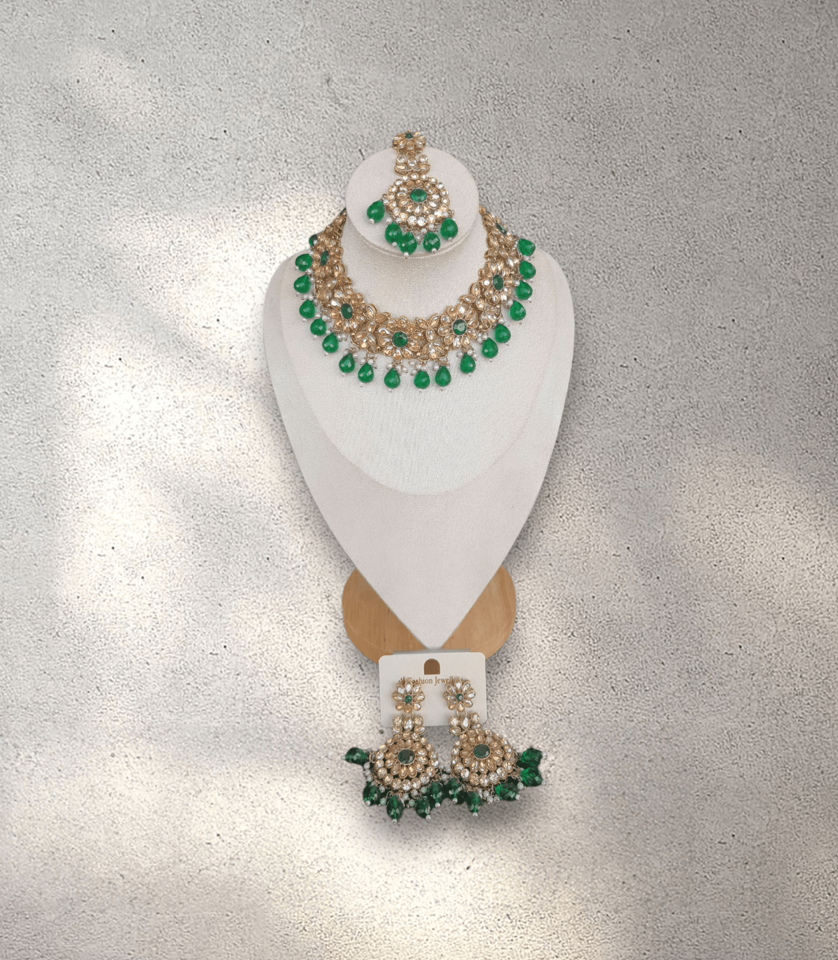 Green and Gold Soft Jewellery Set - Design 2