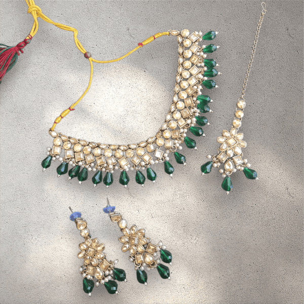 Green and Gold Soft Jewellery Set - Design 3