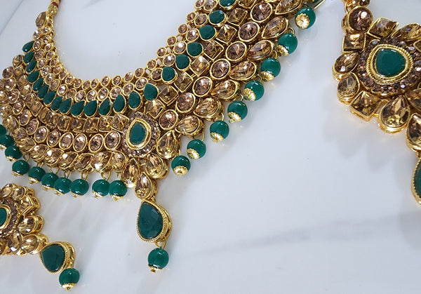 Green and Gold Soft Jewellery Set